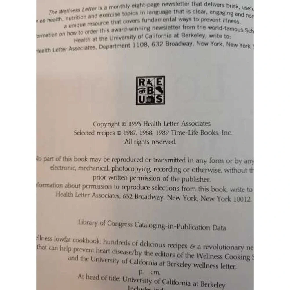 The Wellness Lowfat Cookbook University of California at Berkeley Health